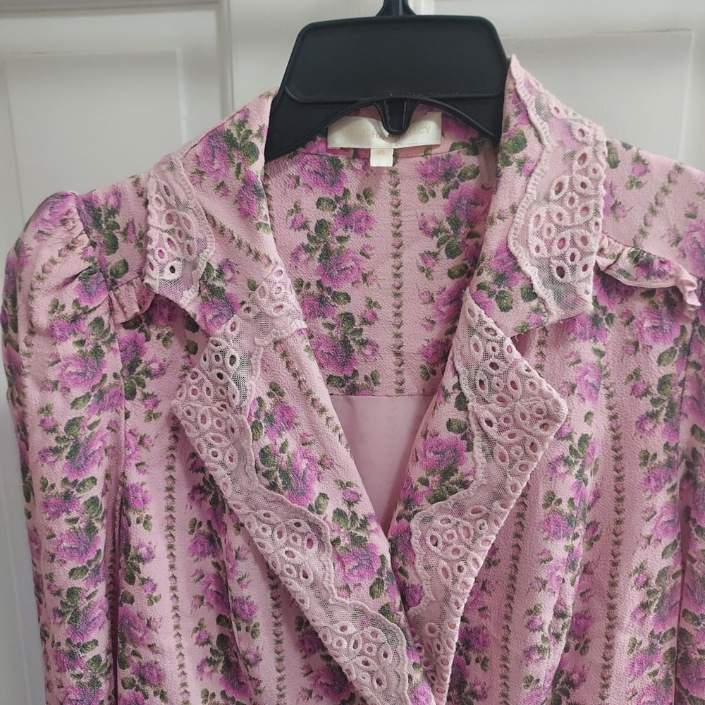 LoveShackFancy Pink Floral Mini Dress - Picture 7 of 13